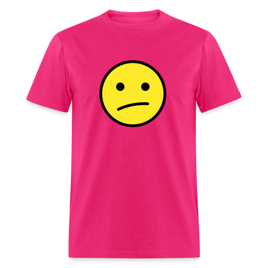 Face with Diagonal Mouth Emoji Unisex Classic T-Shirt - Emoji.Express - fuchsia