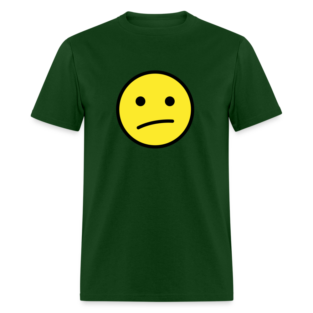 Face with Diagonal Mouth Emoji Unisex Classic T-Shirt - Emoji.Express - forest green