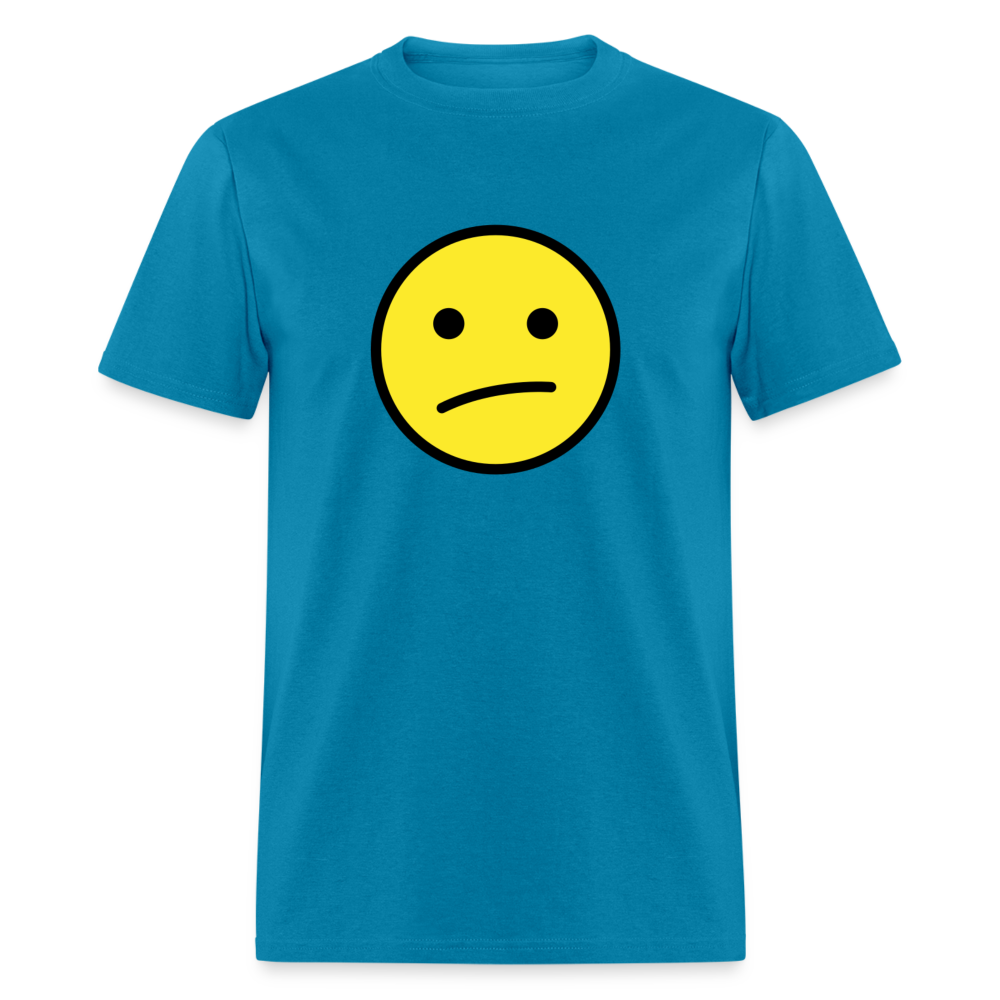 Face with Diagonal Mouth Emoji Unisex Classic T-Shirt - Emoji.Express - turquoise