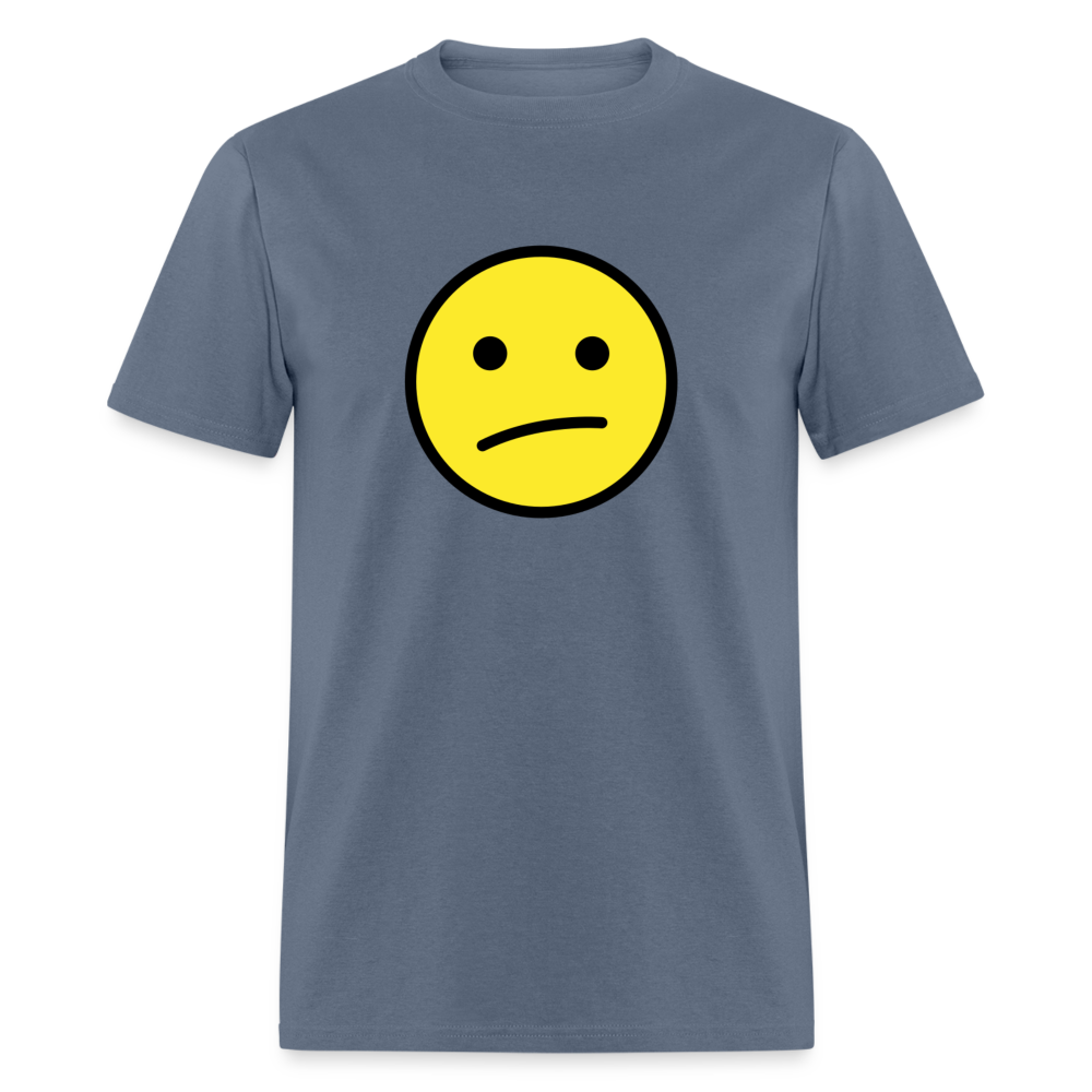 Face with Diagonal Mouth Emoji Unisex Classic T-Shirt - Emoji.Express - denim