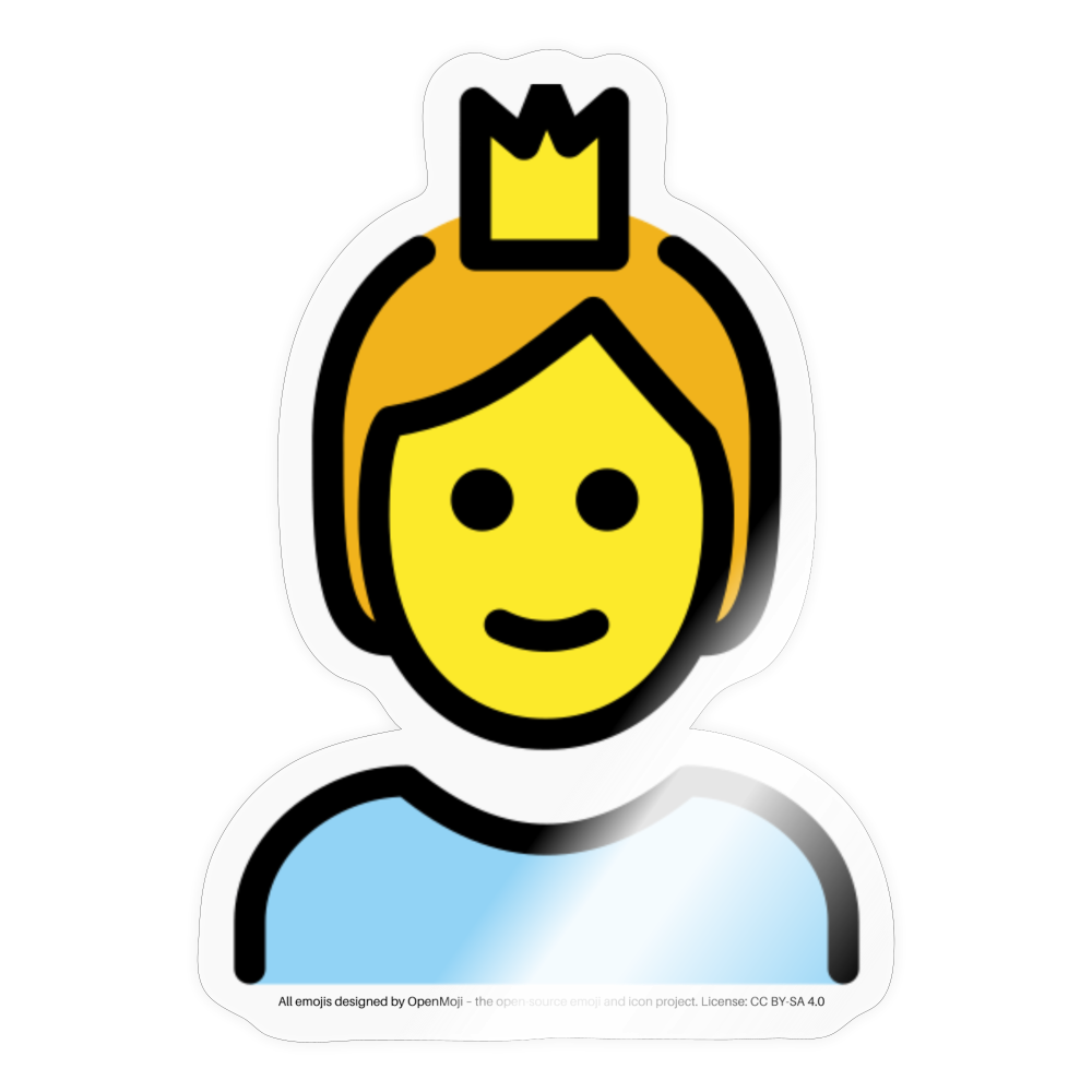 Person Wearing Crown Moji Sticker - Emoji.Express - transparent glossy