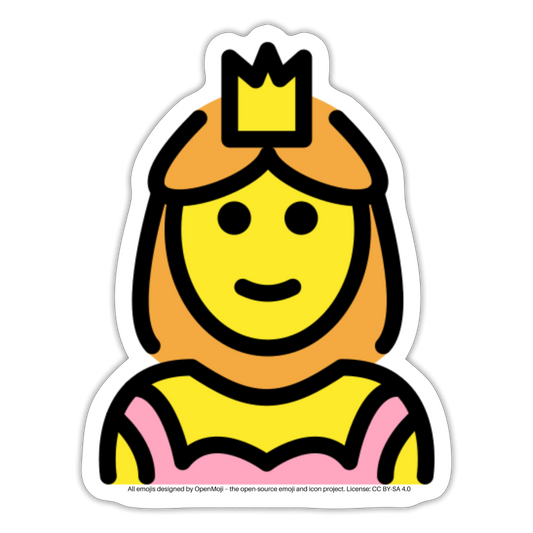 Princess Moji Sticker - Emoji.Express - white matte