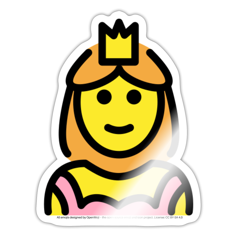 Princess Moji Sticker - Emoji.Express - white glossy