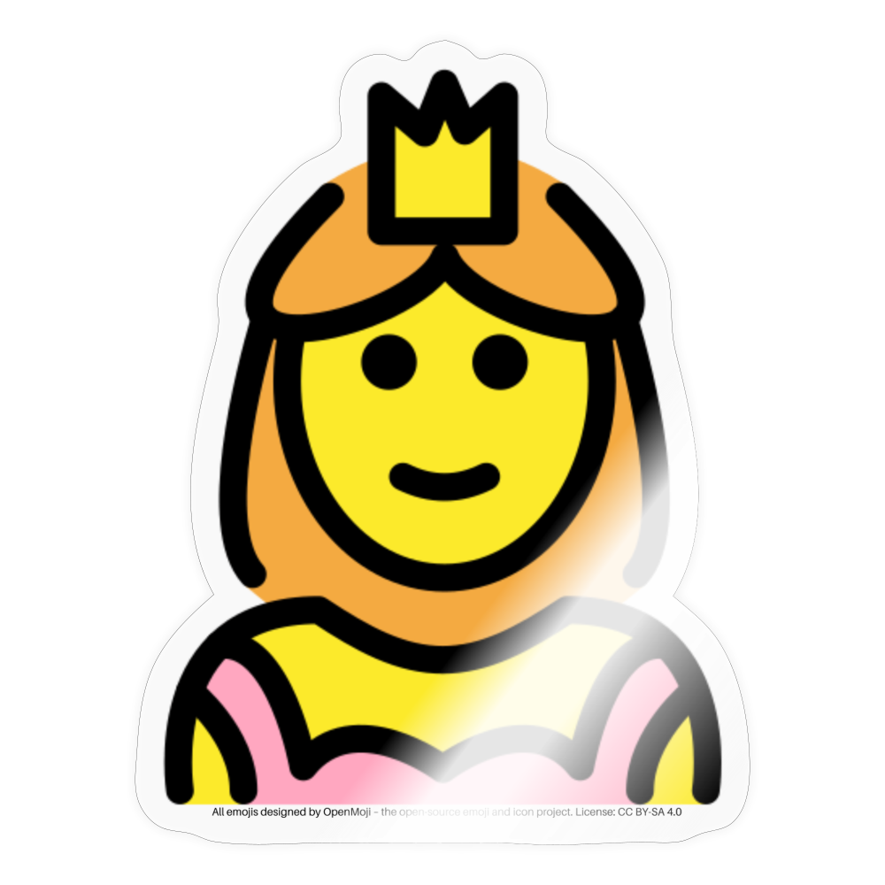 Princess Moji Sticker - Emoji.Express - transparent glossy