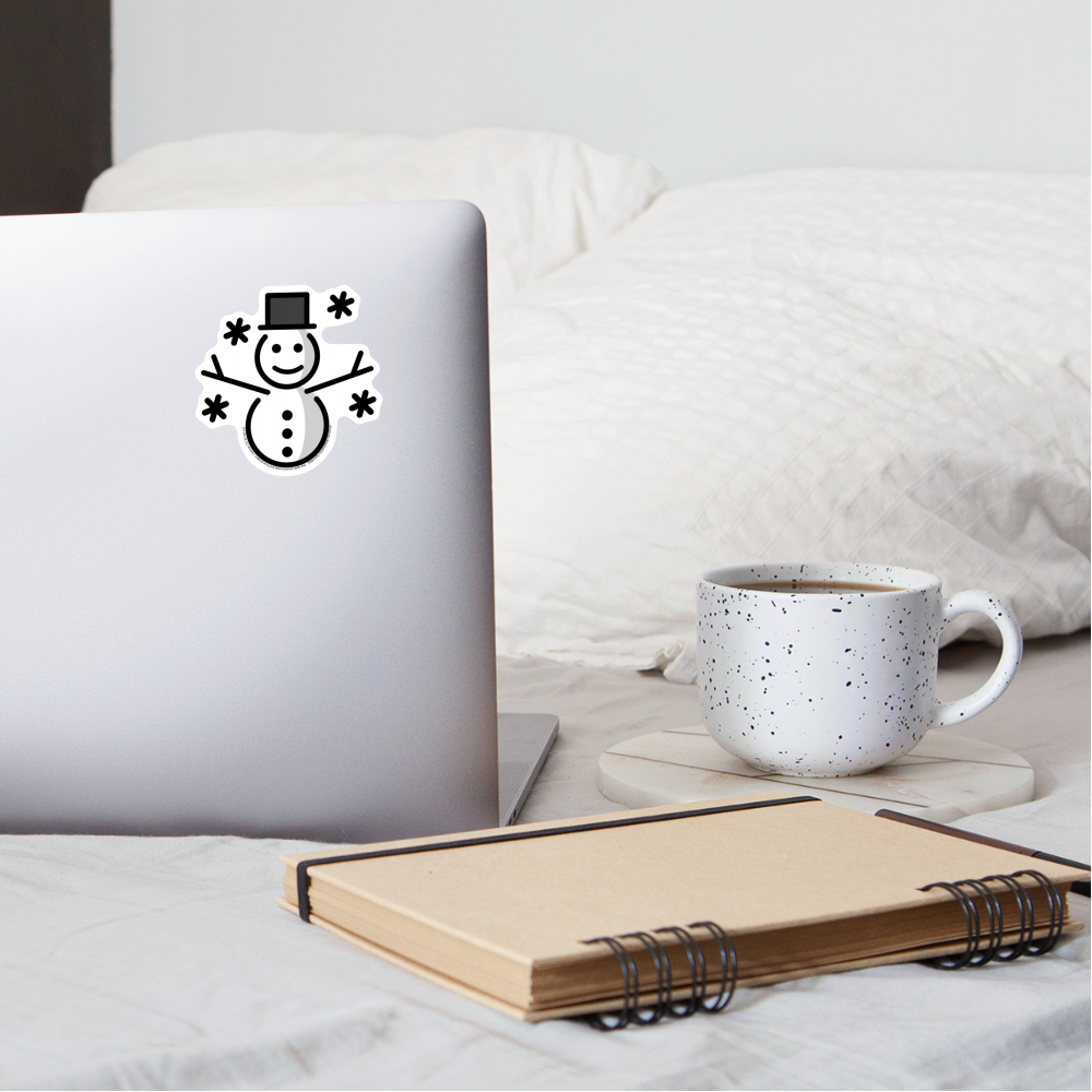 Snowman Moji Sticker - Emoji.Express - white matte