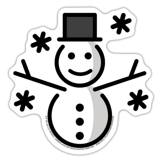 Snowman Moji Sticker - Emoji.Express - white matte