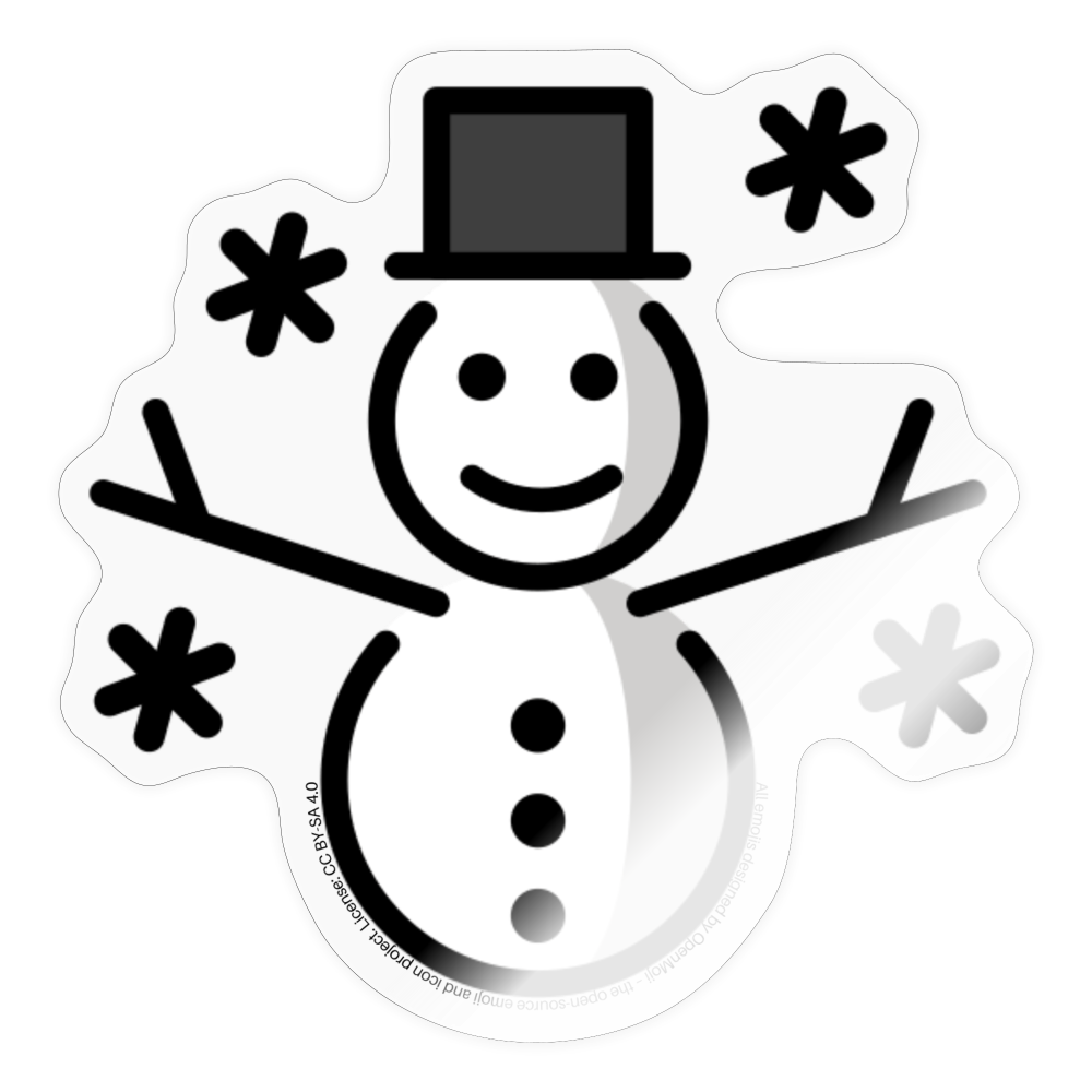 Snowman Moji Sticker - Emoji.Express - transparent glossy