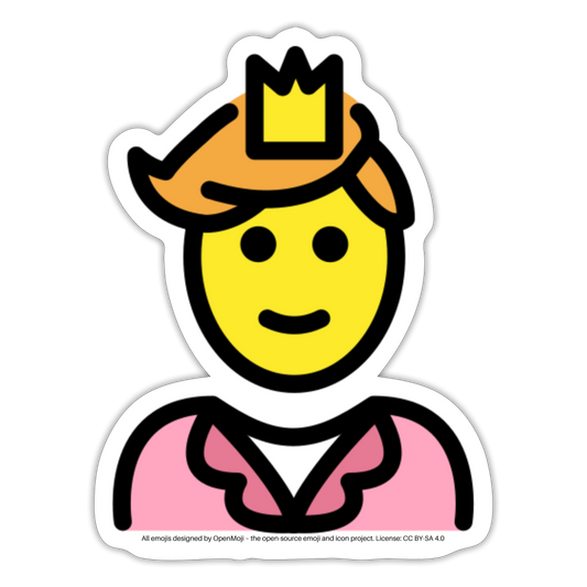 Prince Moji Sticker - Emoji.Express - white matte