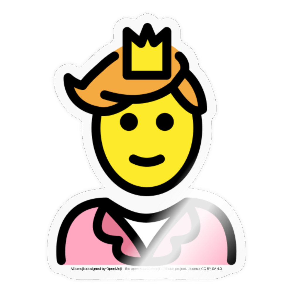 Prince Moji Sticker - Emoji.Express - transparent glossy