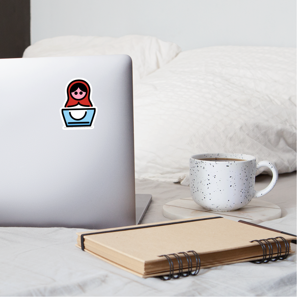 Russian Nesting Doll Moji Sticker - Emoji.Express - white matte