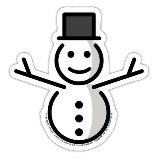 Snowman without Snow Moji Sticker - Emoji.Express - white matte