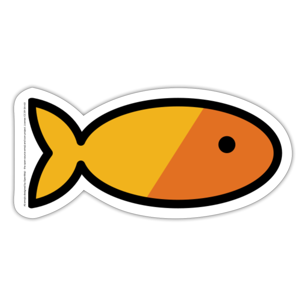 Gold Fish Moji Sticker - Emoji.Express - white matte