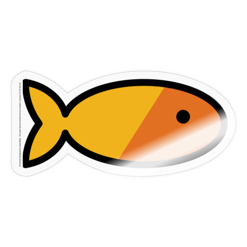 Gold Fish Moji Sticker - Emoji.Express - transparent glossy