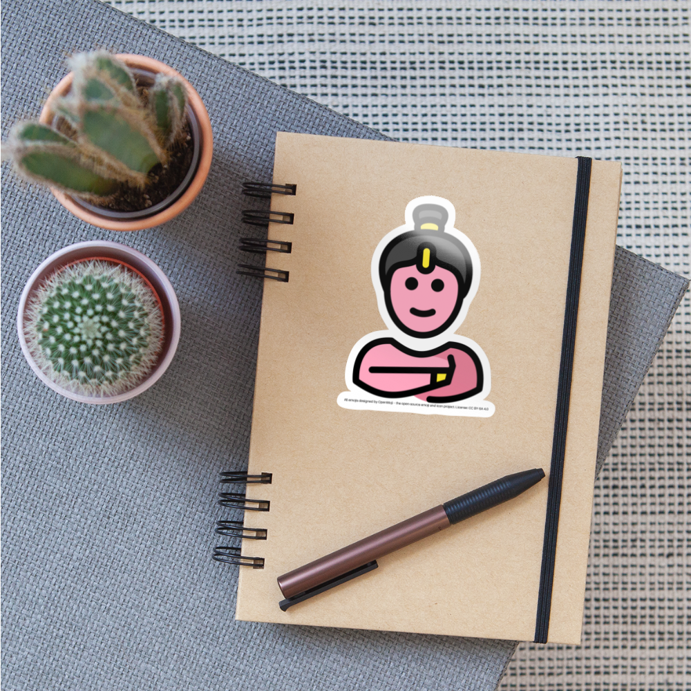 Woman Genie Moji Sticker - Emoji.Express - white glossy