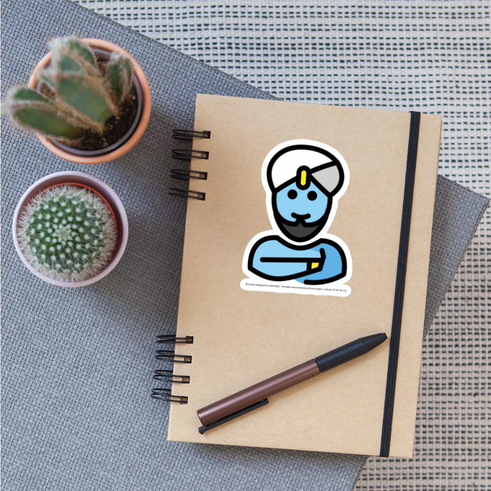 Man Genie Moji Sticker - Emoji.Express - white matte