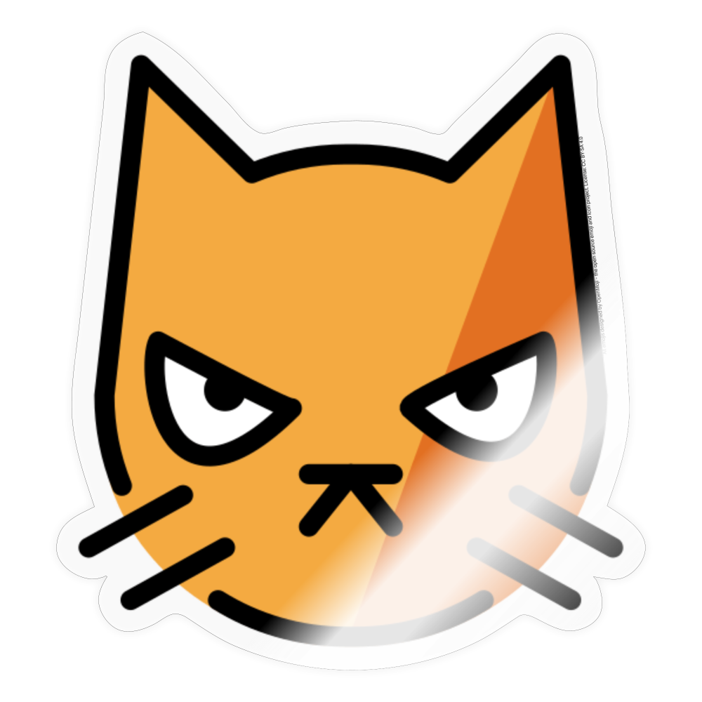 Pouting Cat Moji Sticker - Emoji.Express - transparent glossy