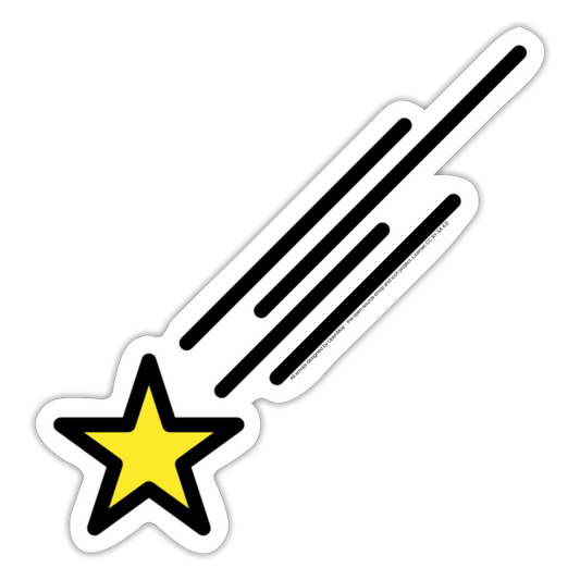 Shooting Star Moji Sticker - Emjoi.Express - white matte