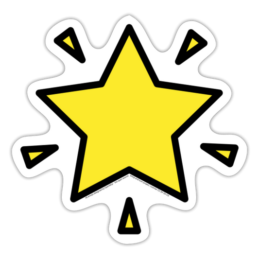 Glowing Star Moji Sticker - Emjoi.Express - white matte