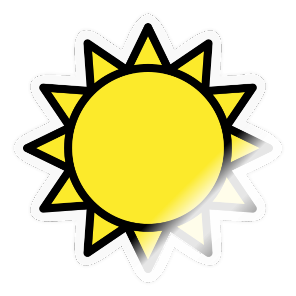 Sun Moji Sticker - Emjoi.Express - transparent glossy