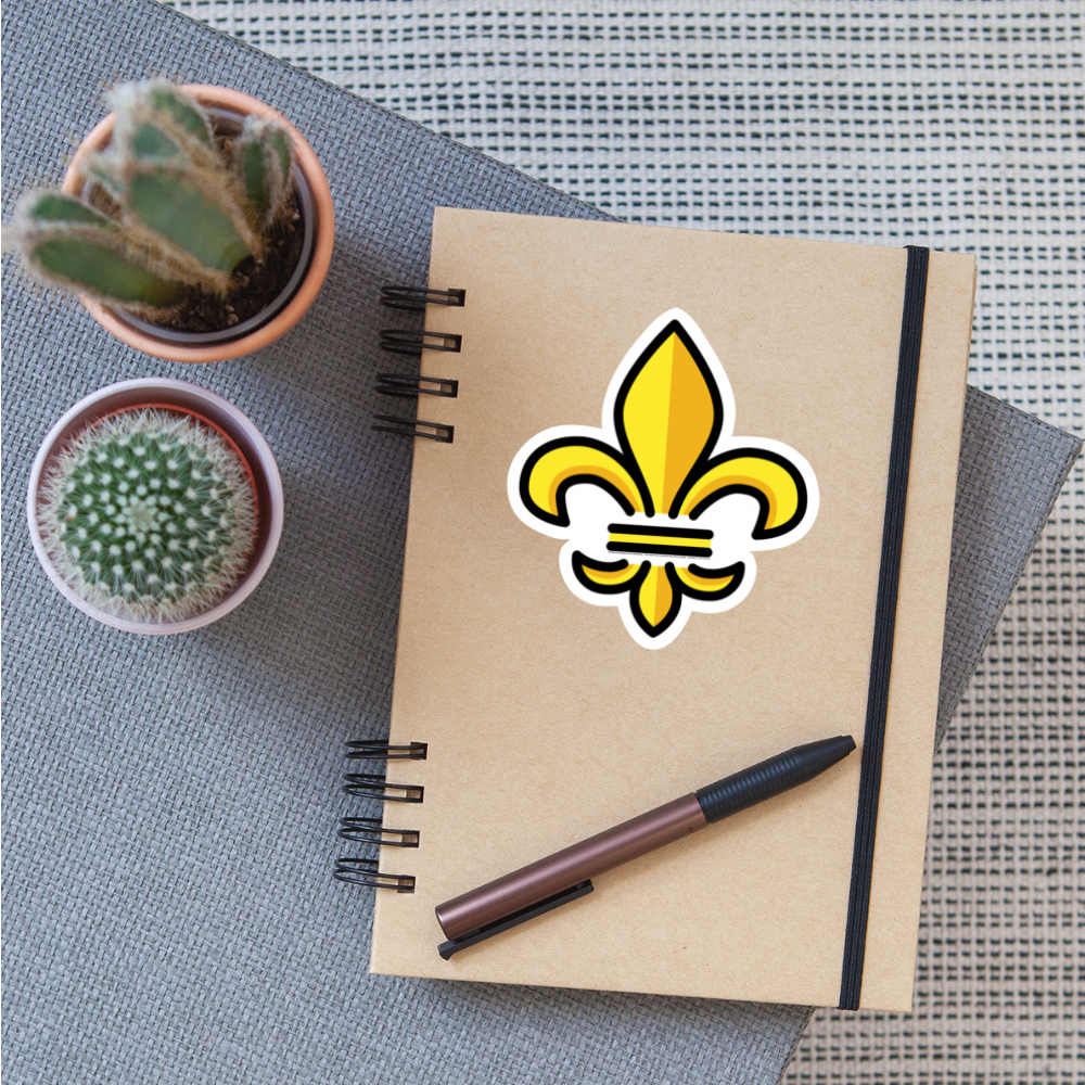 Fleur de Lis Moji Sticker - Emoji.Express - white matte