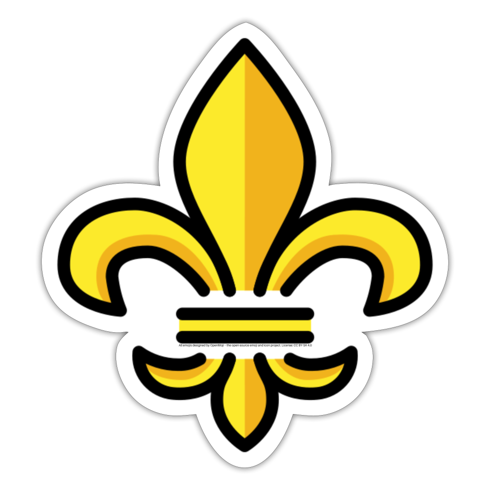 Fleur de Lis Moji Sticker - Emoji.Express - white matte