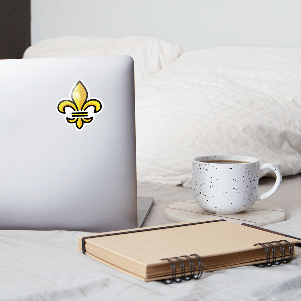 Fleur de Lis Moji Sticker - Emoji.Express - white glossy