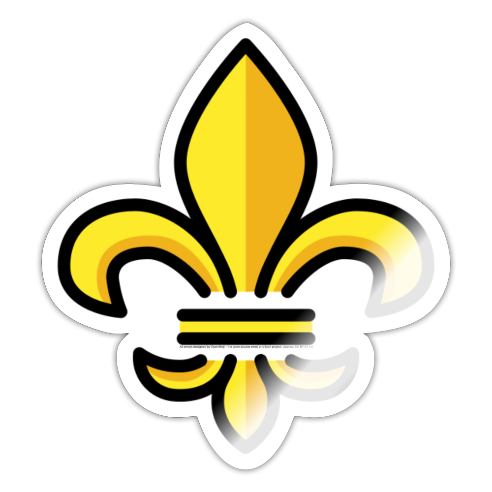 Fleur de Lis Moji Sticker - Emoji.Express - white glossy