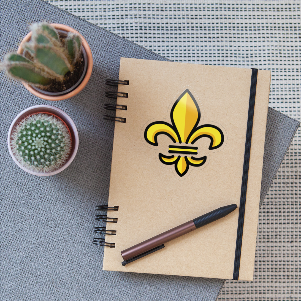 Fleur de Lis Moji Sticker - Emoji.Express - transparent glossy