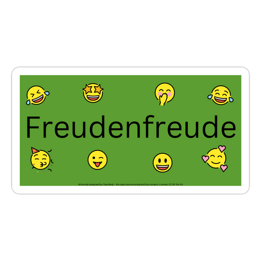 Freudenfreude + Mojis Sticker (Green) - Emoji.Express - white matte