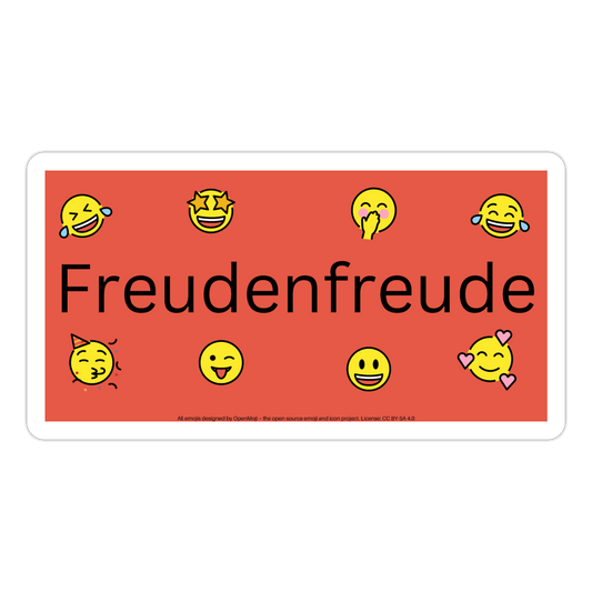 Freudenfreude + Mojis Sticker (Red) - Emoji.Express - white matte