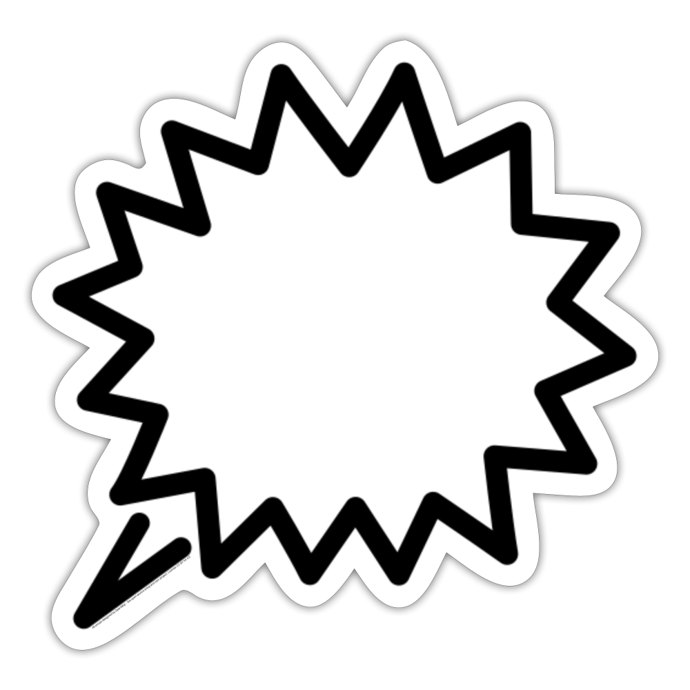 Right Anger Bubble Moji Sticker - Emoji.Express - white matte