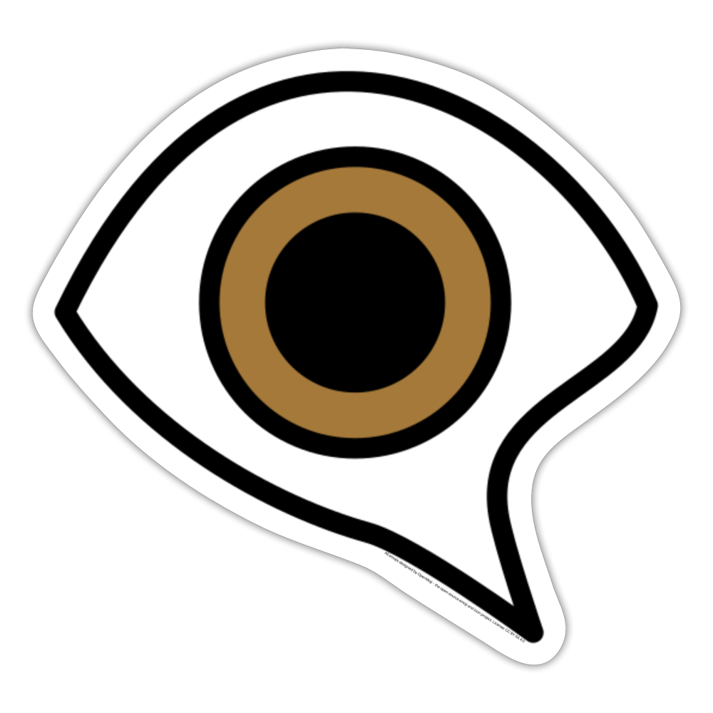 Eye in Speech Bubble Moij Sticker - Emoji.Express - white matte