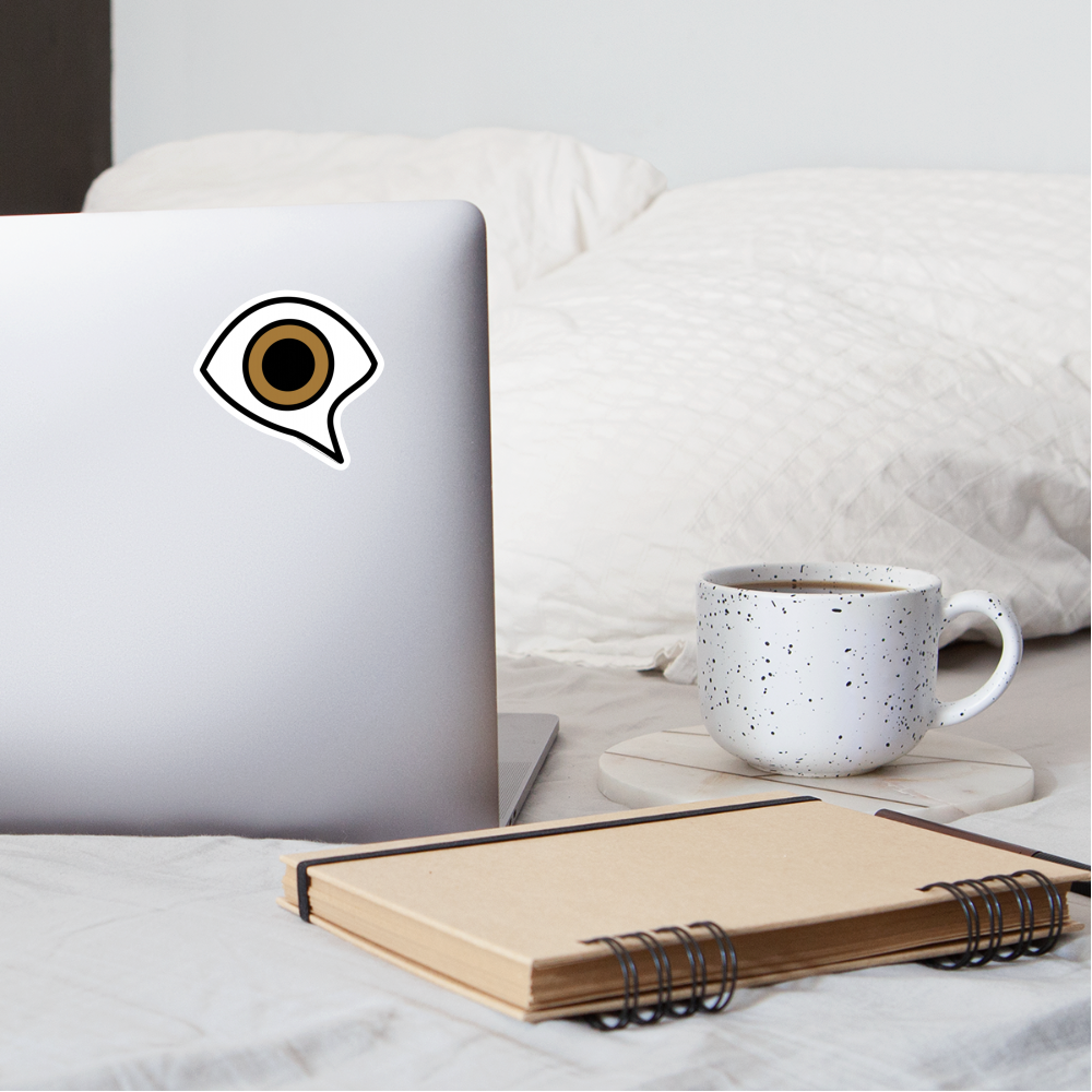 Eye in Speech Bubble Moij Sticker - Emoji.Express - white matte