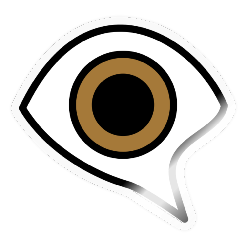 Eye in Speech Bubble Moij Sticker - Emoji.Express - transparent glossy