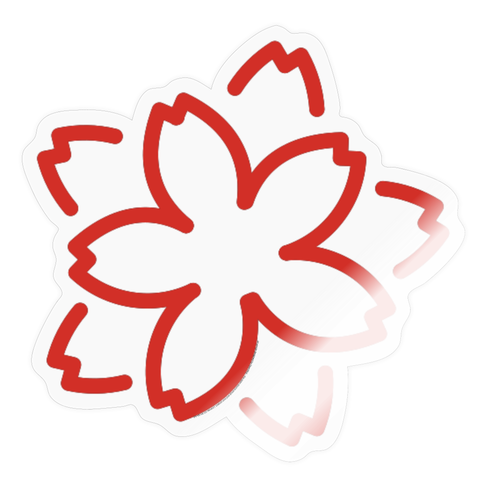 White Flower Moji Sticker - Emoji.Express - transparent glossy