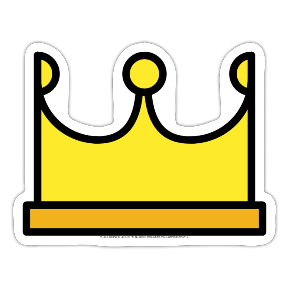 Crown Moji Sticker - Emoji.Express - white matte