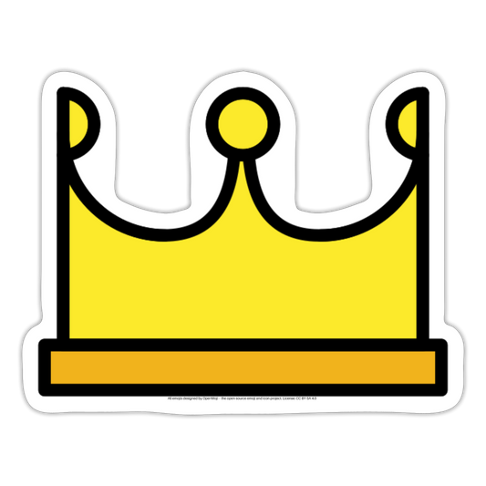 Crown Moji Sticker - Emoji.Express - white matte