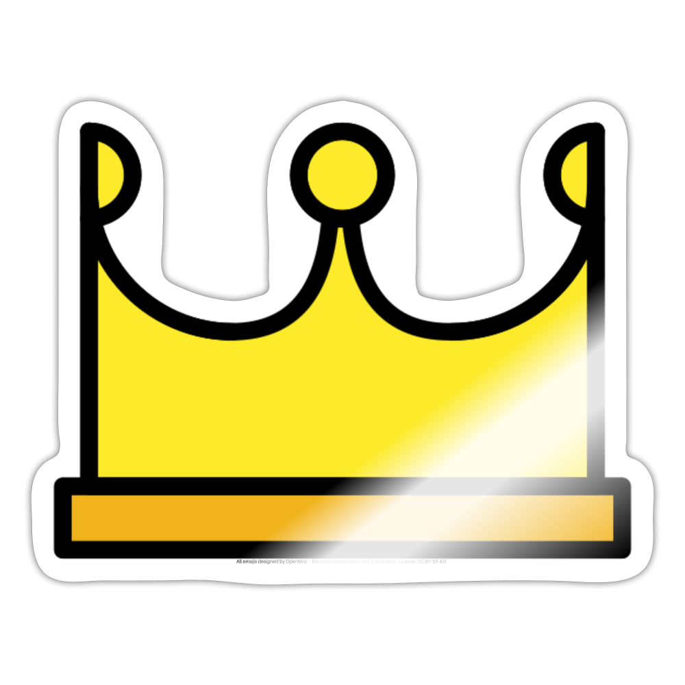 Crown Moji Sticker - Emoji.Express - white glossy