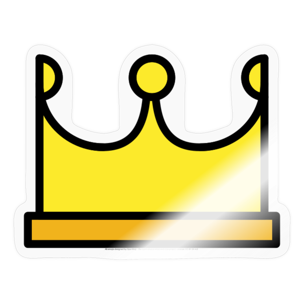 Crown Moji Sticker - Emoji.Express - transparent glossy