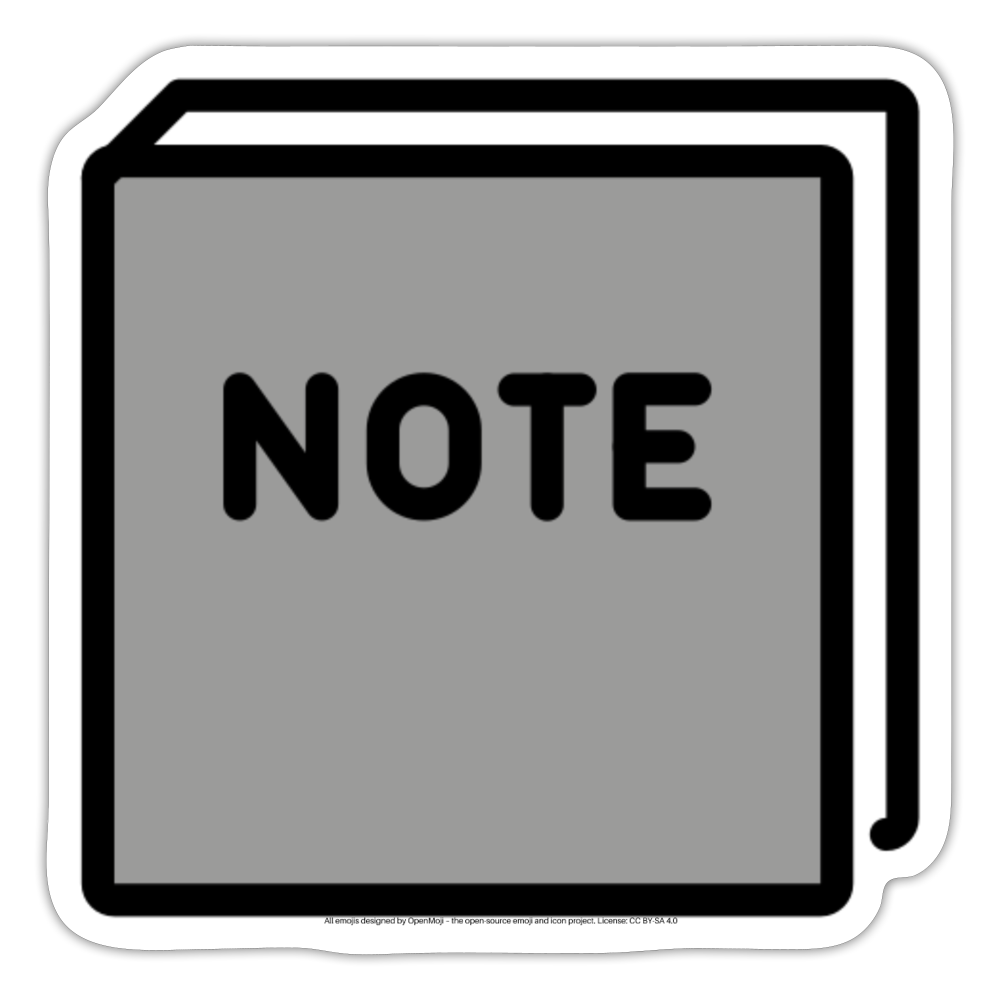 Notebook Moji Sticker - Emoji.Express - white matte