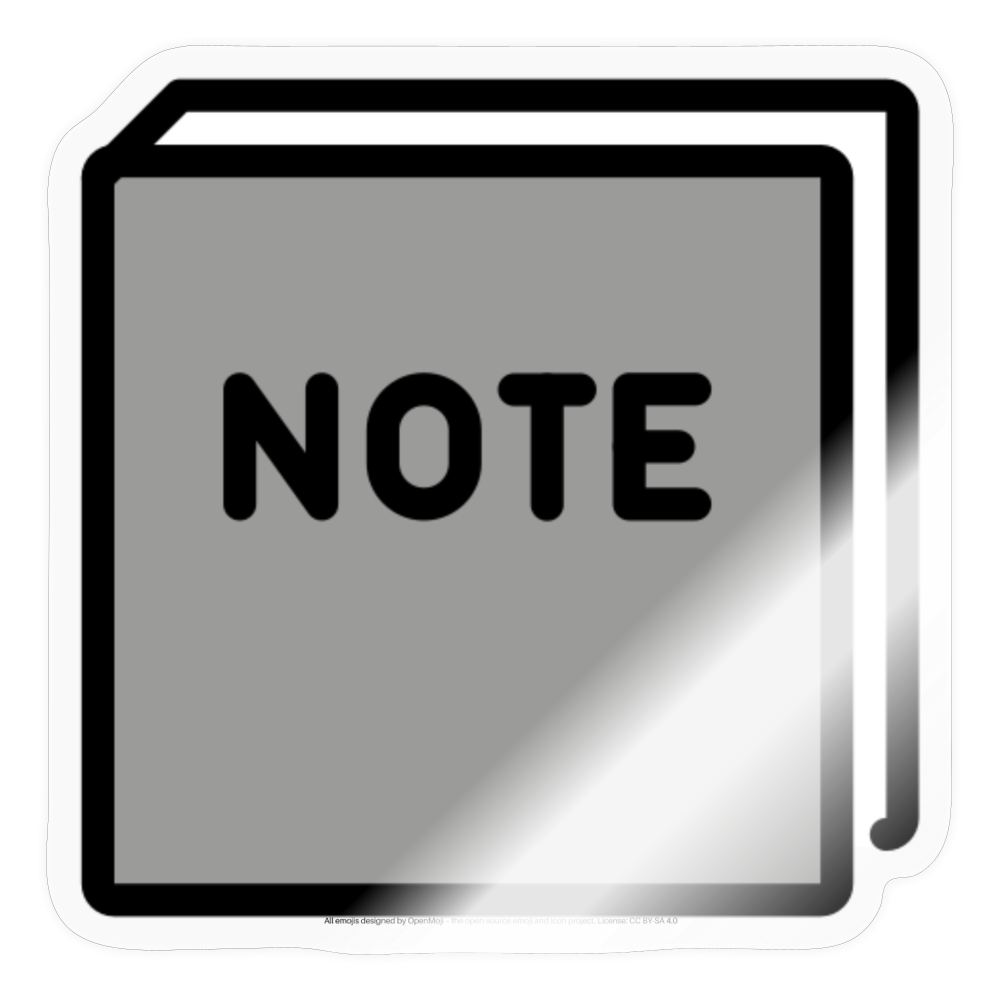 Notebook Moji Sticker - Emoji.Express - transparent glossy