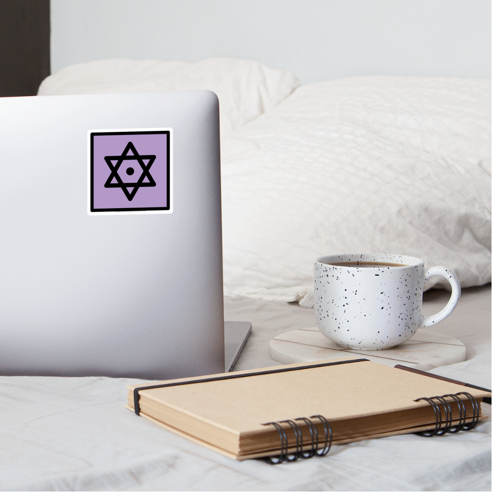 Dotted Six Pointed Star Moji Sticker - Emoji.Express - white matte