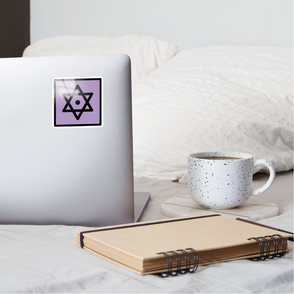 Dotted Six Pointed Star Moji Sticker - Emoji.Express - white glossy