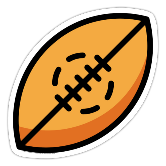 Rugby Football Moji Sticker - Emoji.Express - white matte