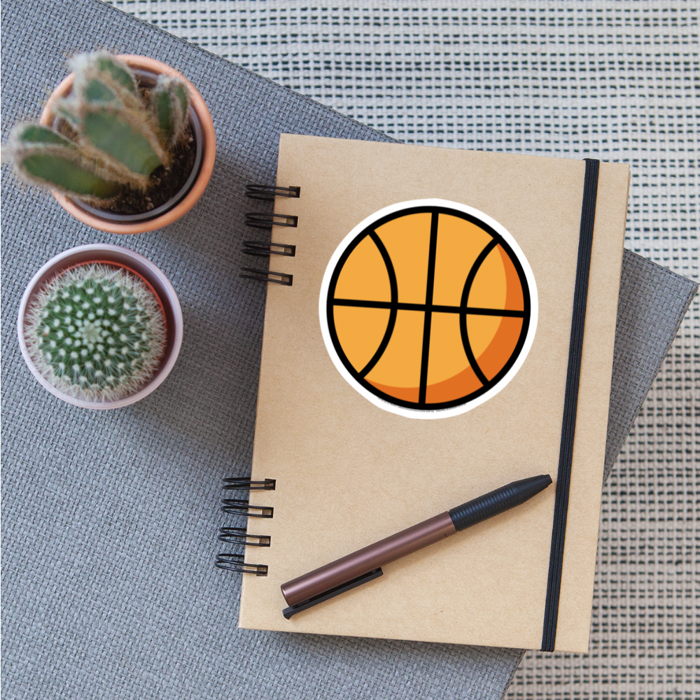 Basketball Moji Sticker - Emoji.Express - white matte