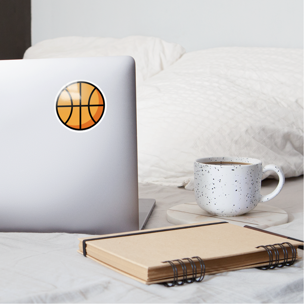 Basketball Moji Sticker - Emoji.Express - white glossy