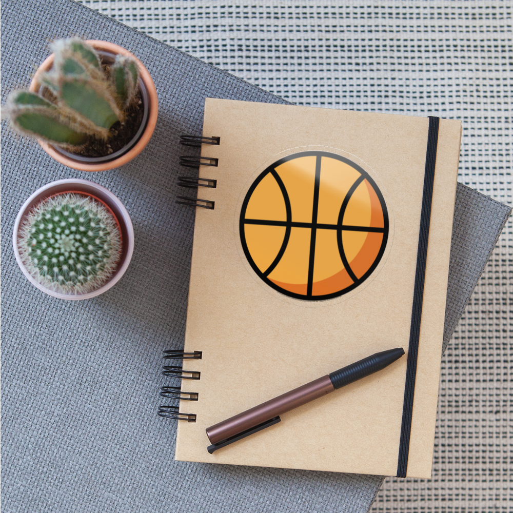 Basketball Moji Sticker - Emoji.Express - transparent glossy