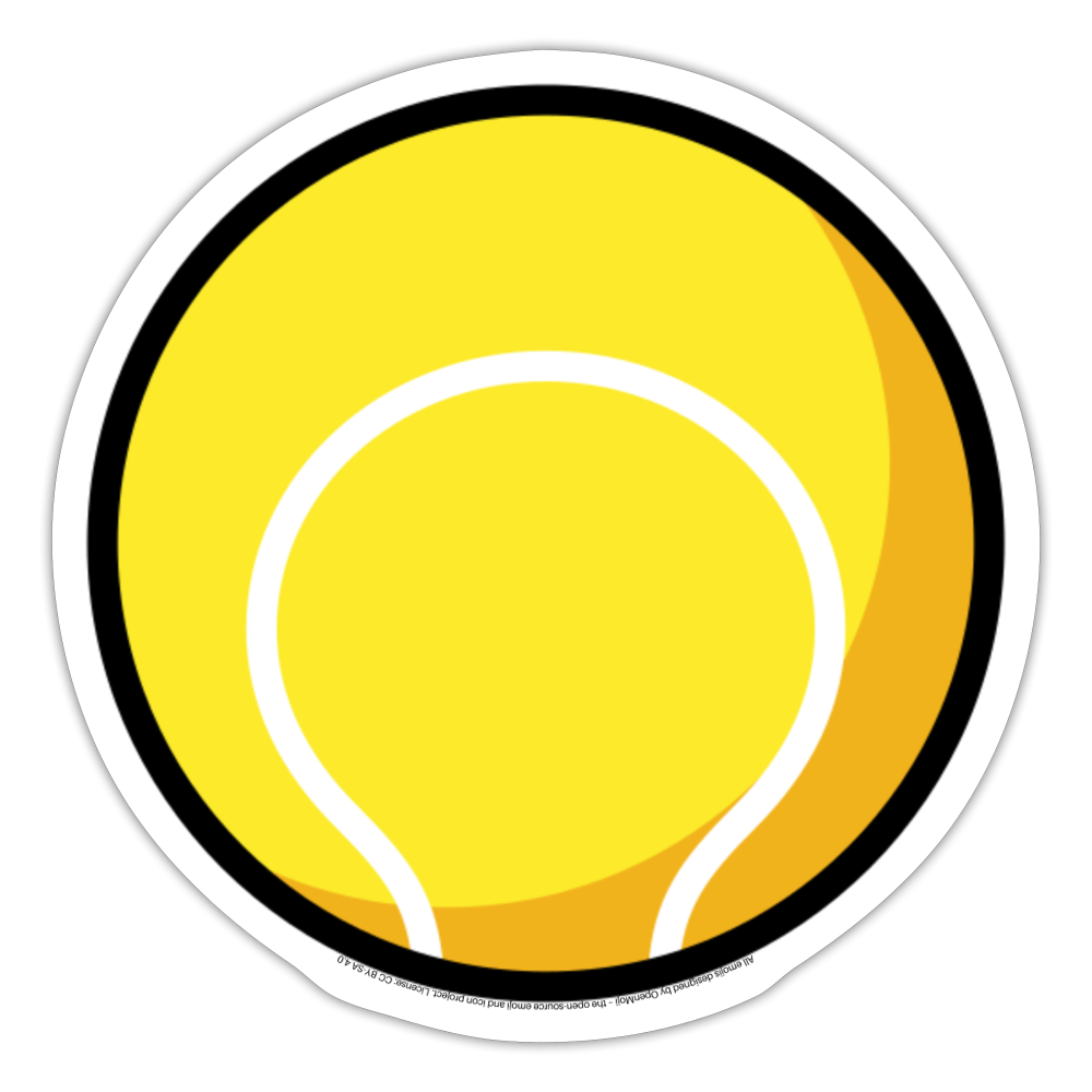 Tennis Ball Moji Sticker - Emoji.Express - white matte