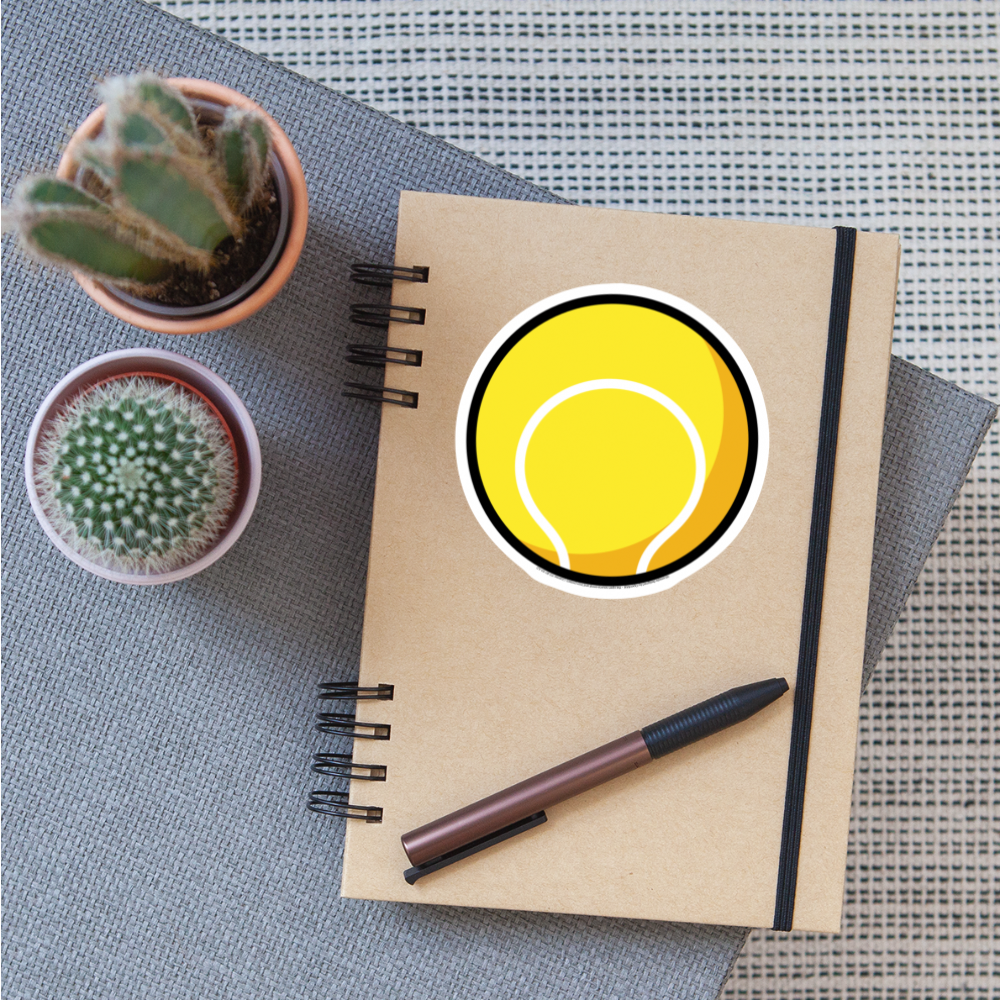 Tennis Ball Moji Sticker - Emoji.Express - white matte