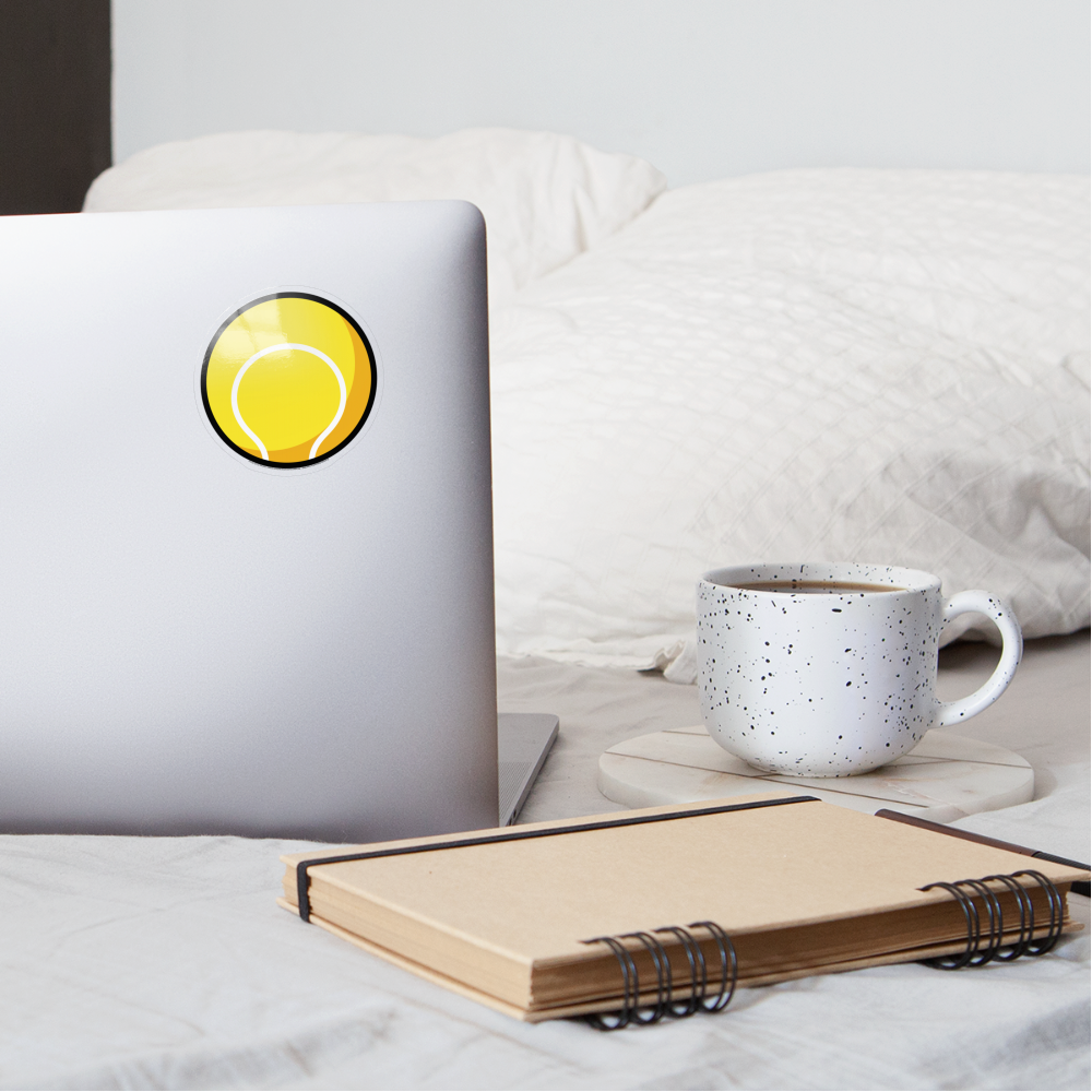 Tennis Ball Moji Sticker - Emoji.Express - transparent glossy